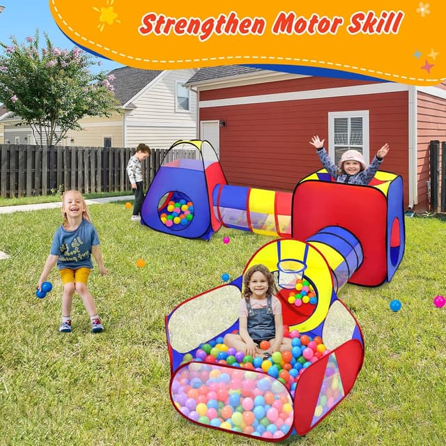 Detalle de Opret 5-in-1 pop up play tent 190T