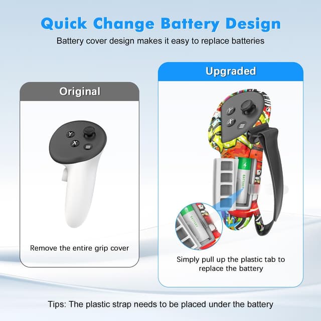 Detalle 2 de Tyasoleil VR Silicone Case Accessory Set for Meta/Oculus Quest 3S (incl. controller grips, face & lens covers + 10 disposable eye covers)