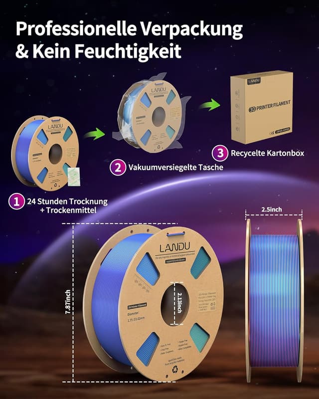 Thumbnail 5 de LANDU Silk PLA Filament 1kg đź–¨