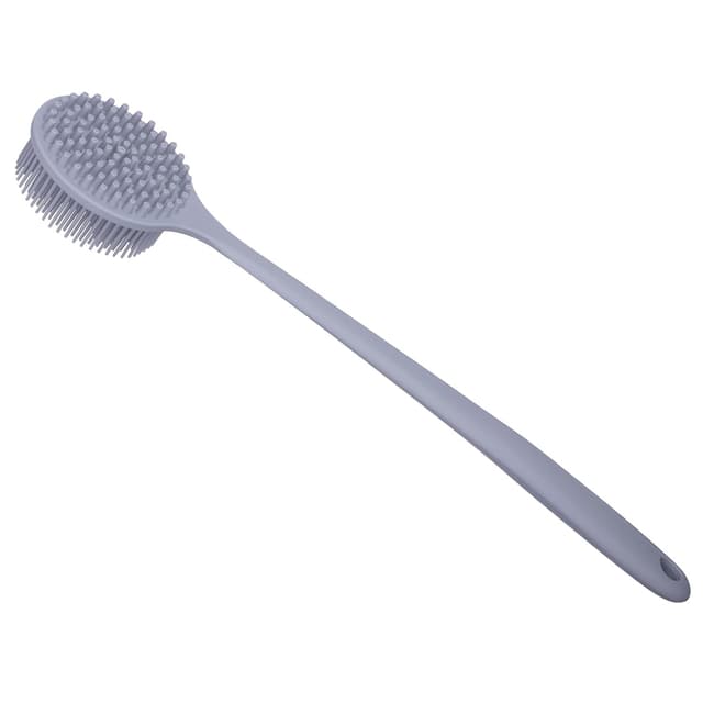 Detalle de DNC Silikon-Rückenschrubber für Dusche & Bad mit langem Griff (grau)