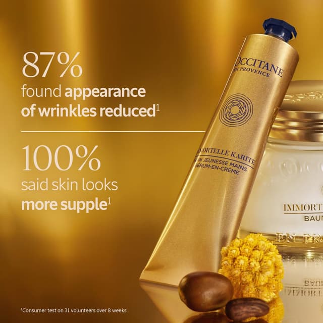 Detalle de L‘Occitane Immortelle-Karité Handcreme (75 ml) – für empfindliche Hände