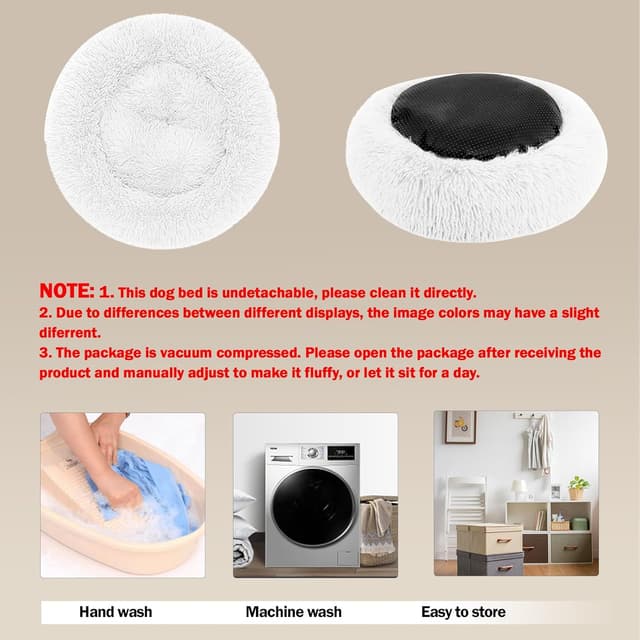 Detalle 1 de Nepfaivy Calming Dog Bed 19.7in Donut