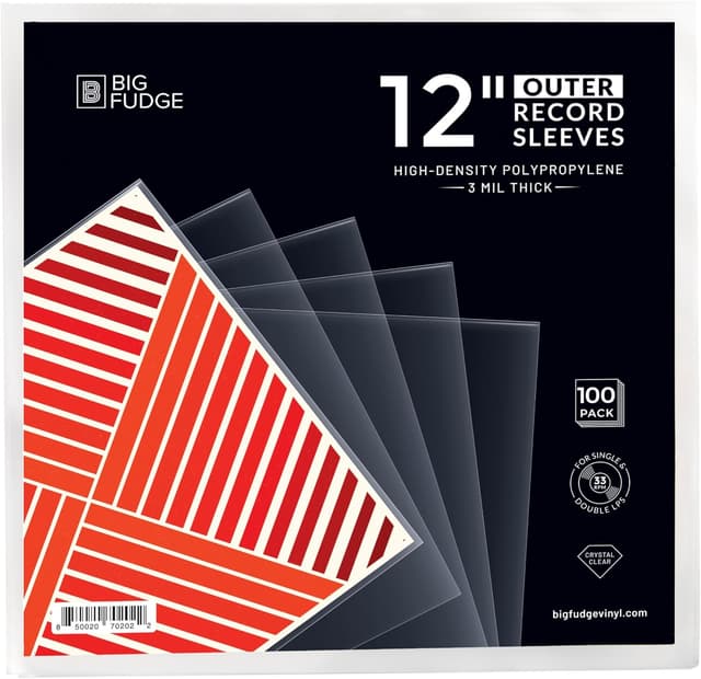 Imagen de Big Fudge 12" vinyl record sleeves 12.75" 📀 en OfertitasTOP