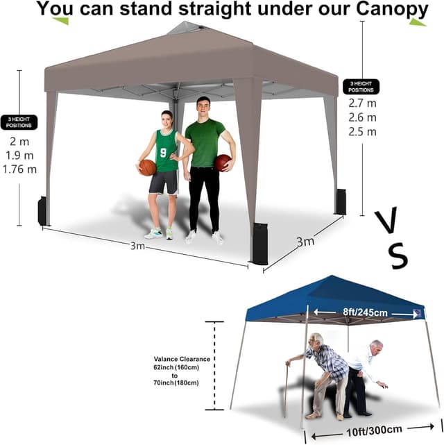 Detalle de DADAWAY pop up gazebo 3m x 3m