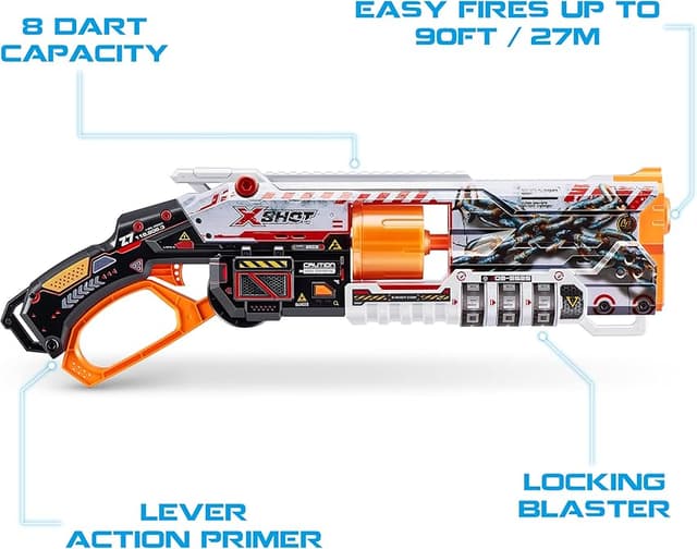Detalle 2 de ZURU XSHOT Skins Lock Blaster — lanzador espuma 16 dardos