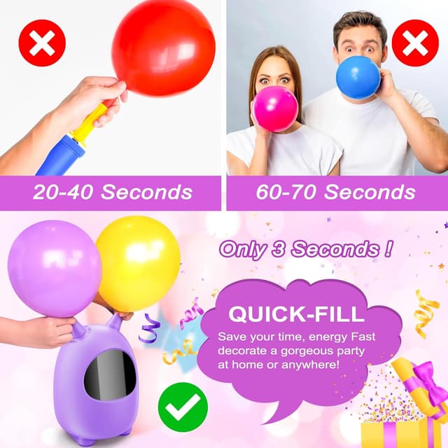 Detalle de Pompa a Palloncino Elettrico 600 W 🎈