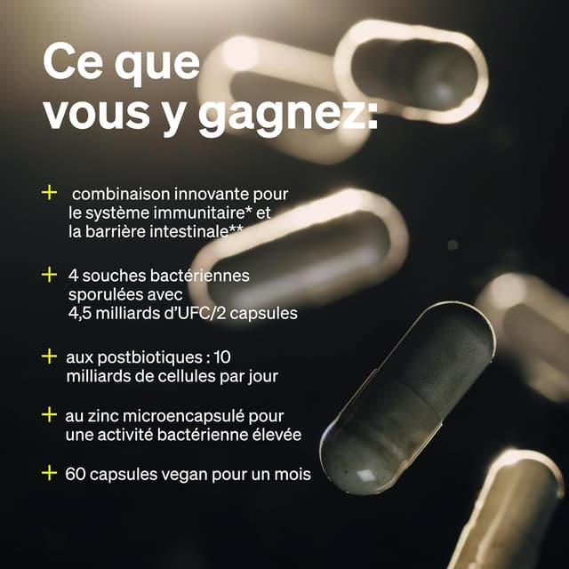 Detalle 2 de Flora 21® Probiotique Flore Intestinale Probiotiques & postbiotiques en gélules gastro-résistantes