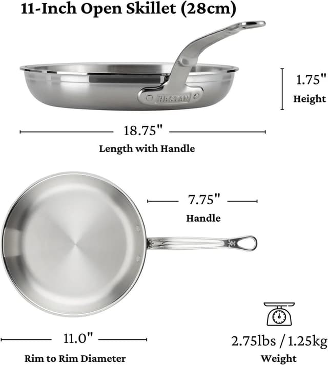 Detalle de Hestan ProBond Collection 10-Piece ProBond Clad Stainless Steel Cookware Set (Induction Compatible)