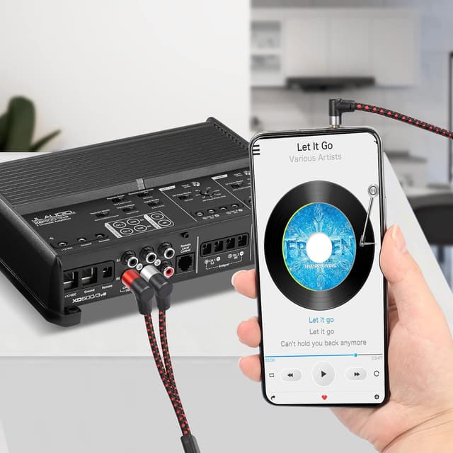 Thumbnail 4 de RIIEYOCA 3.5mm to RCA Right‑Angle Cable