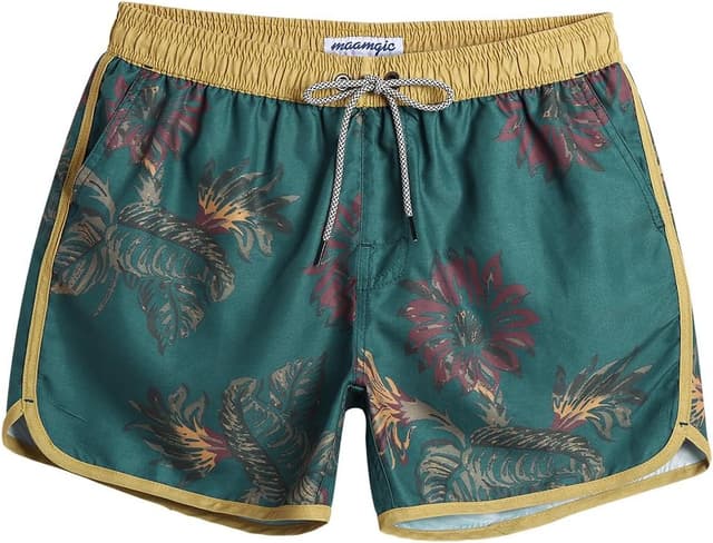 Detalle de MaaMgic costume uomo mare vintage a asciugatura rapida con fodera in rete e 3 tasche