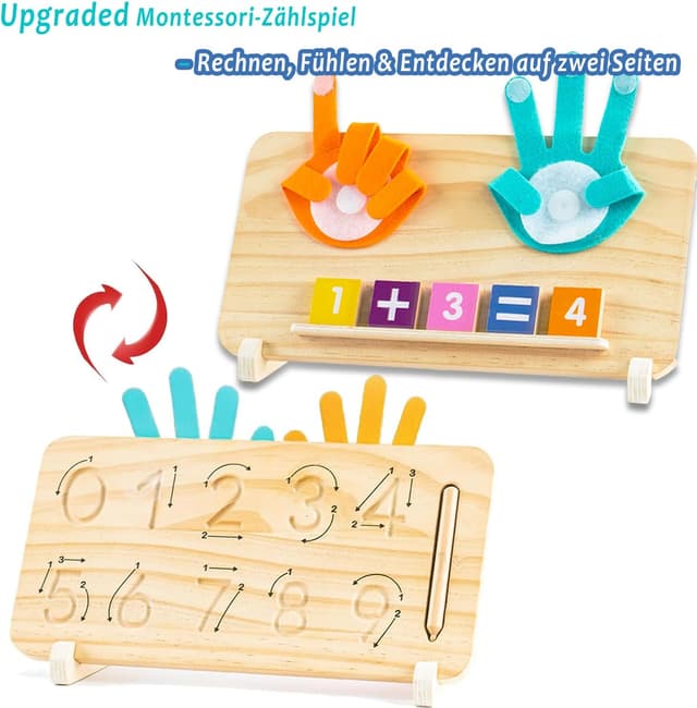 Detalle 2 de Montessori Spielzeug Doppel‑Seite 13 Bausteine