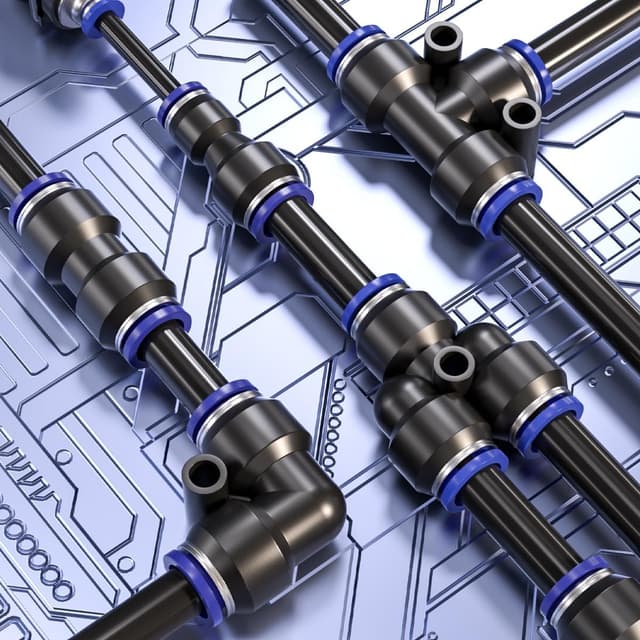 Thumbnail 6 de Bwintech 8mm 3‑Wege T Stück Pneumatik