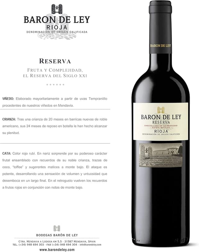 Thumbnail 6 de Baron de Ley 7 Viñas - Vino Tinto DOC Rioja 🍷