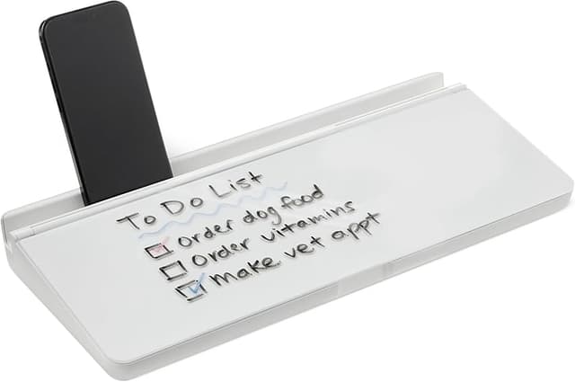 Detalle de Amazon Basics Pizarra blanca de borrado en seco 40,6×4,8 cm ✏