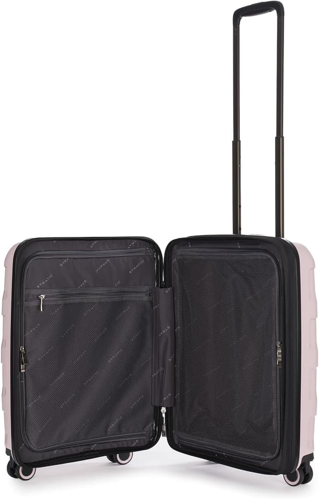 Detalle 2 de Stratic Straw Hartschalen-Koffer Trolley „Straw +“ (Größe S) mit TSA-Schloss, 4 Rollen, erweiterbar, Rose