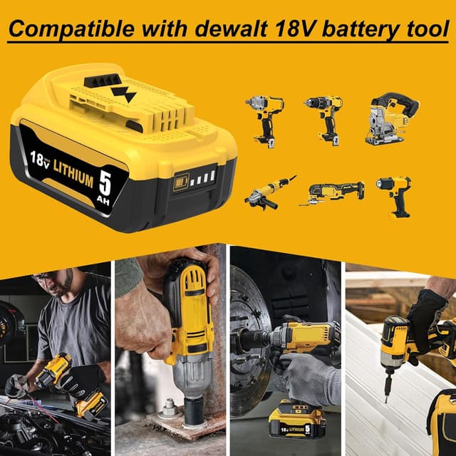 Thumbnail 5 de Dewalt 18V 5000mAh batería repuesto 2 piezas