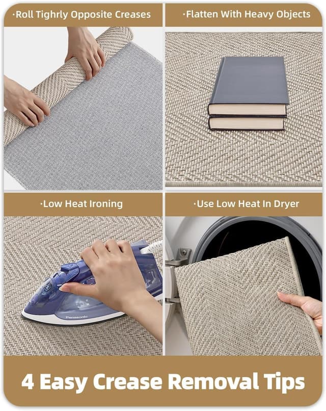 Detalle 2 de COLOR&GEOMETRY Zerbino ingresso antiscivolo e assorbente ultrasottile 81x122 cm kaki