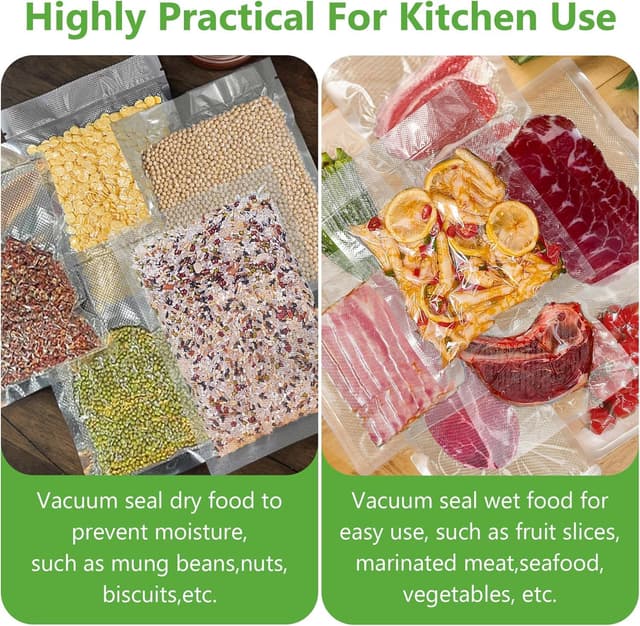 Thumbnail 6 de KitchenBoss Sacs sous vide alimentaires gaufrés – 10 rouleaux (20/28 × 300 cm)