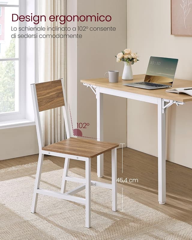 Thumbnail 3 de VASAGLE LDC092W01 Set 2 sedie da pranzo 102°