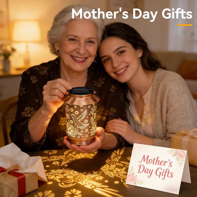 Detalle de Hopexy Hummingbird Solar Lantern Outdoor Hanging Lights (2 Pack)