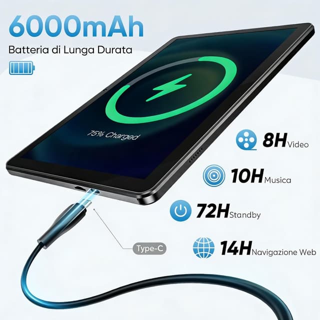 Detalle 2 de MENTUME K50 Tablet Android 15 10 pollici