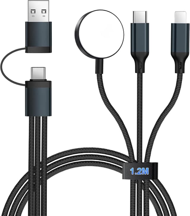 Thumbnail 4 de 3 in 2 Ladekabel 120 cm für iPhone und Watch
