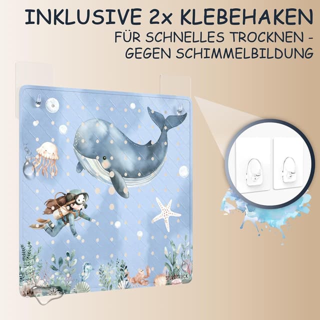 Thumbnail 3 de SilverRack Tapis de douche antidérapant 53 x 53 cm