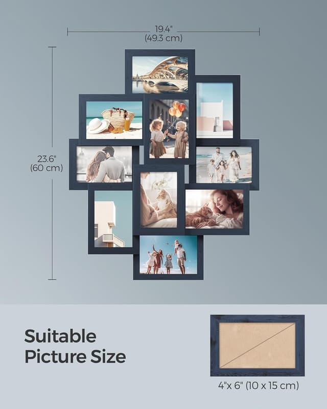 Detalle 2 de SONGMICS Picture Frame Collage 10