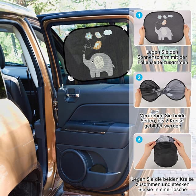 Thumbnail 6 de ACELIFE Tendine parasole auto bambini UPF50+ 45x35,5 cm