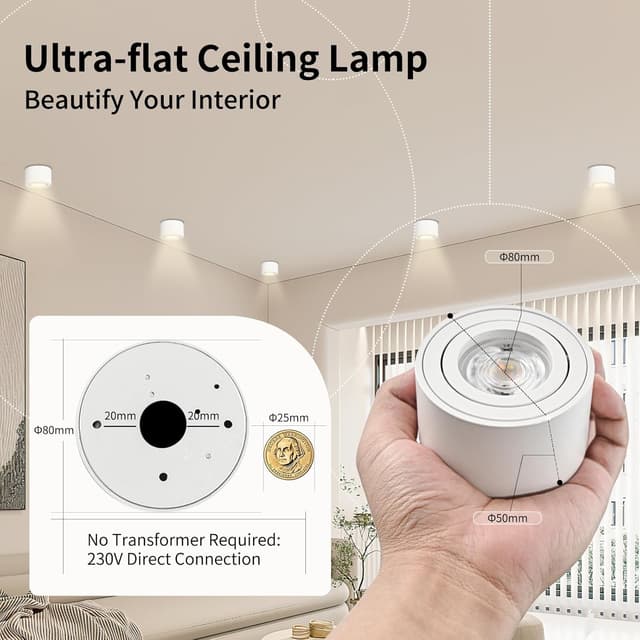 Thumbnail 4 de GeyouLux Aufbauspots 5W 4 Stück