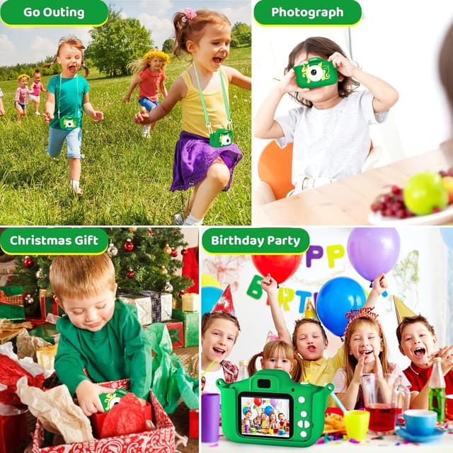 Thumbnail 6 de ASTGMI Kinderkamera mit 2,0" Display, Digitalkamera für Kinder ab ca. 3 Jahren – grün