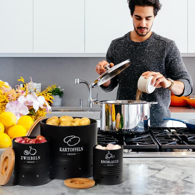 Thumbnail 5 de GREELUE Premium Kartoffel Aufbewahrungsbox 3er Set