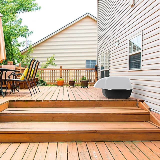 Detalle de Ferplast Cosmic Outdoor covered cat litter box 🐱