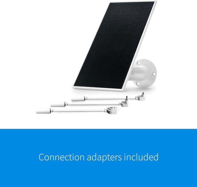 Detalle de Arlo Solar Panel Charger (White) — Arlo Certified Weather-Resistant Charger for Select Arlo Cameras & Floodlights