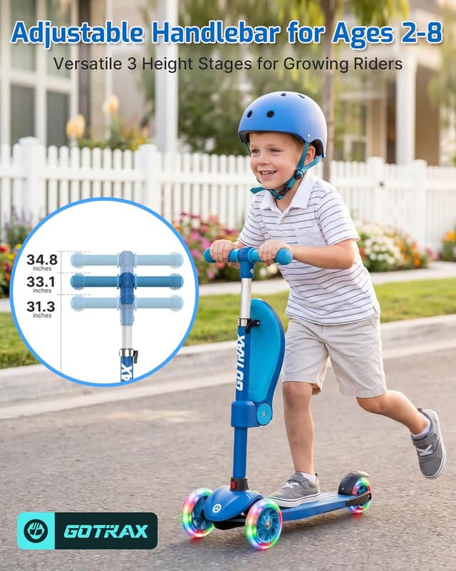 Detalle 2 de Gotrax KS3 Kids Kick Scooter 3 LED Wheels