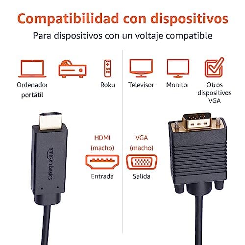 Thumbnail 2 de Amazon Basics HDMI a VGA 3m cable