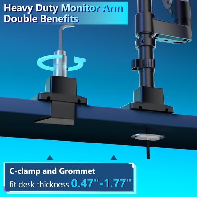 Thumbnail 4 de WALI Dual Monitor Arm 49-inch