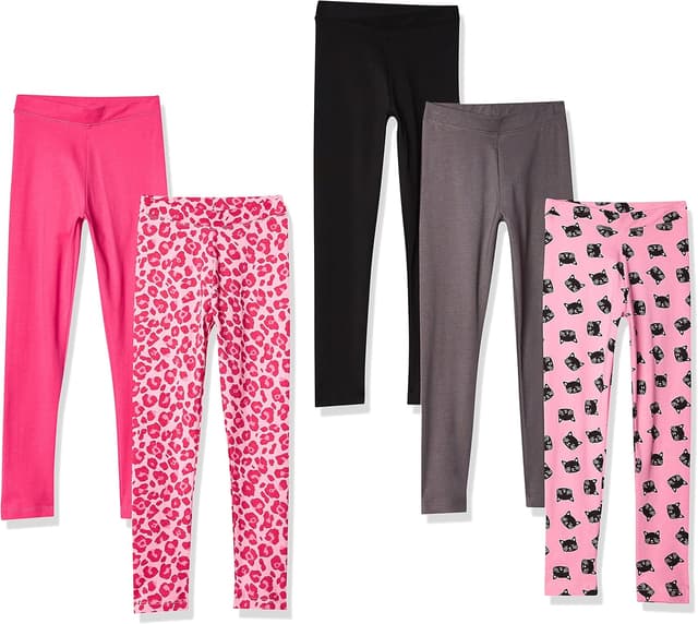 Detalle de Amazon Essentials Bambine e Ragazze Leggings a vita media in maglia di cotone