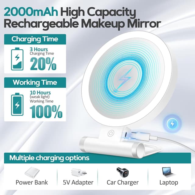 Thumbnail 4 de Schminkspiegel mit Beleuchtung 1x/30x Vergrößerung