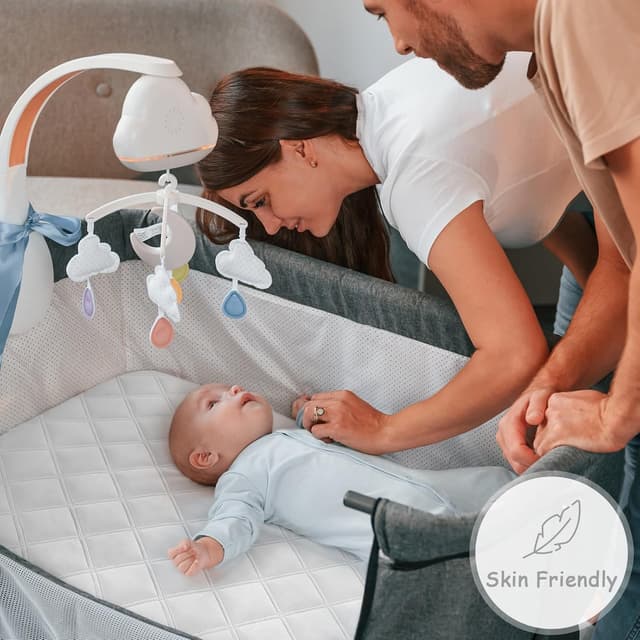 Detalle de Yoofoss Next to Me Crib Mattress Protector (2 Pack) 51 x 85 cm Waterproof