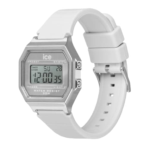 Detalle 2 de ICE-WATCH Ice Digit Retro Metal Silver Mirror White Reloj blanco 022734