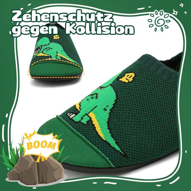 Detalle de VOLHAL Hausschuhe Kinder: Barfußschuhe/Lauflernschuhe mit Flyknit, rutschfester Sohle (unisex)