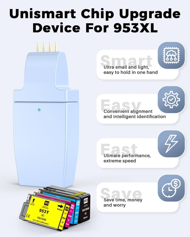 Detalle de Skydo 953XL 4 cartucce rigenerate (Nero, Ciano, Magenta, Giallo) compatibili con HP OfficeJet Pro