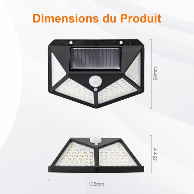 Detalle 2 de GRIFEMA GDK203 Lampe solaire 100 LED