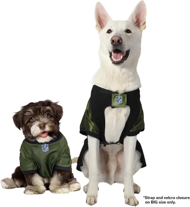 Detalle de Littlearth NFL Valor Pet Stretch Jersey in Military Green Dazzle