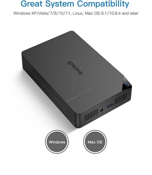 Detalle de Inateck 3,5" USB-3.0-Festplattengehäuse für SATA HDD/SSD bis 20 TB mit UASP