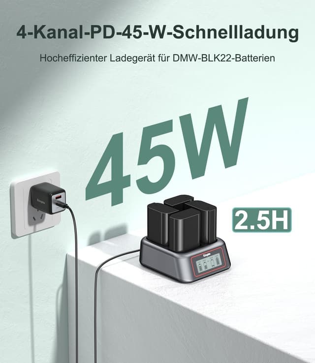 Detalle 2 de King Ma NP-FZ100 Ladegerät mit 4 Kanälen