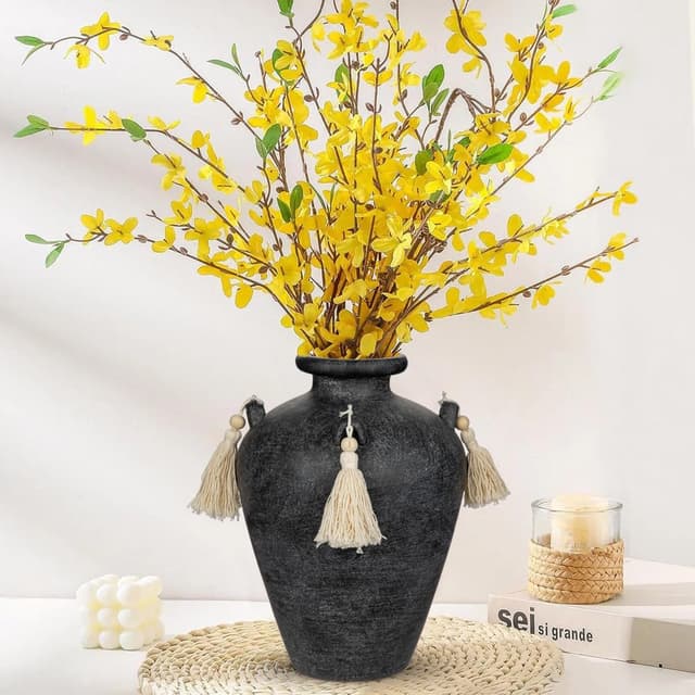 Thumbnail 2 de Arborus Vase Keramik 24 cm Vintage Vase Schwarz