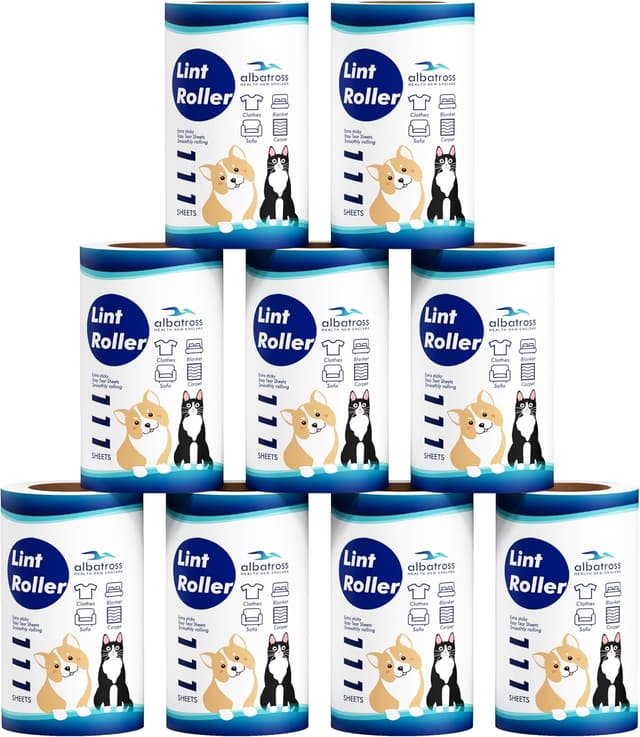 Detalle de Albatross Health New England Lint Roller Refills for Pet Hair (Extra Sticky) – Mega Value Set of 999 Sheets