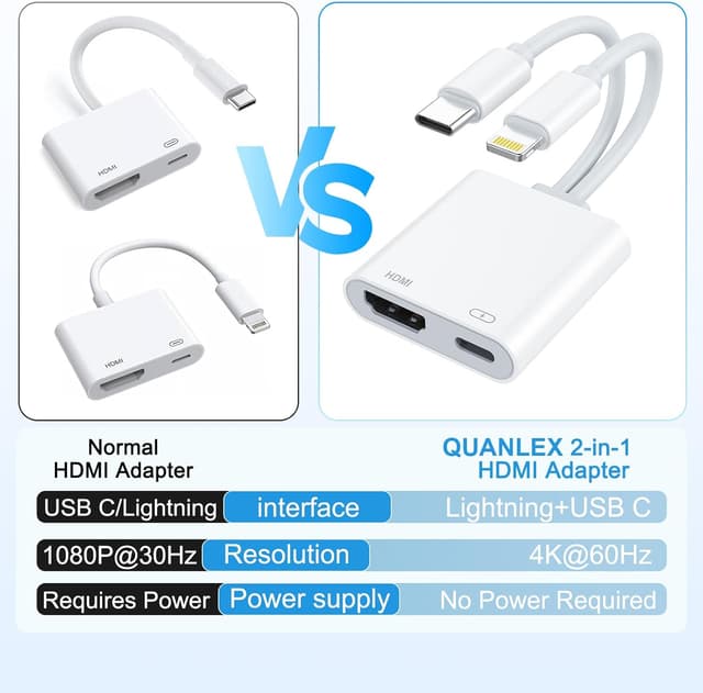 Thumbnail 2 de USB-C Lightning to HDMI Adapter 4K@60Hz